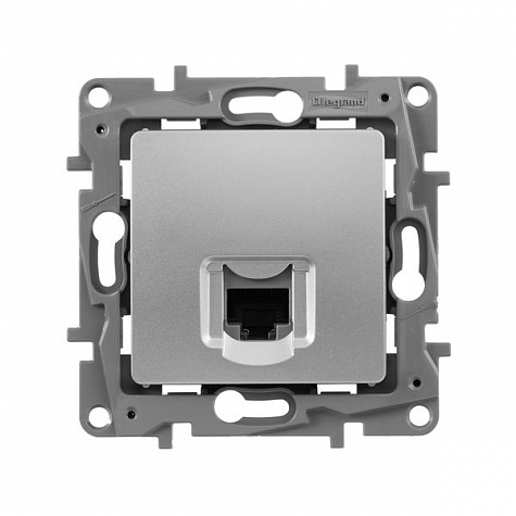 Розетка компьтерная RJ45 UTP кат.6 Алюминий. Legrand Etika