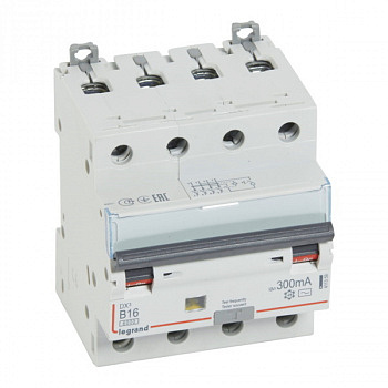 Дифференциальный автомат DX3 300mA 16A 4П Тип AC(хар.В) 4мод. Legrand