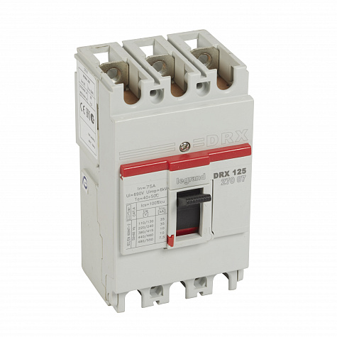 Legrand DRX125 фиксированный 3P 75А 10кА