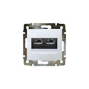 Розетка RJ 45 - 2 выхода, STP, кат. 6, бел., Valena Legrand