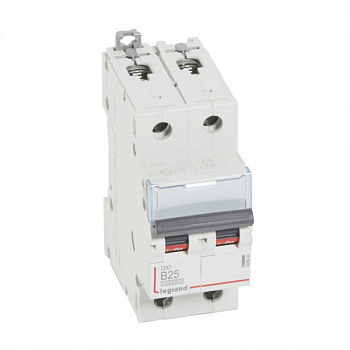Автоматический выключатель DX3 10000 16kA 25A 2П тип В. Legrand