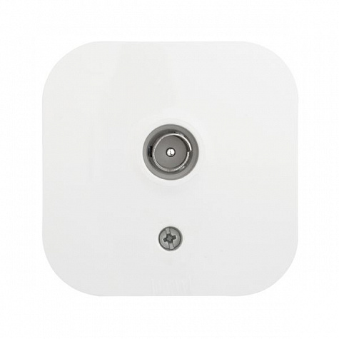 Розетка TV "звезда" 1,5дБ, Белый. Quteo