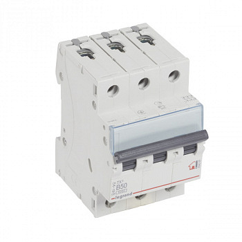 Автоматический выключатель TX3 6kA 50A 3П тип В. Legrand